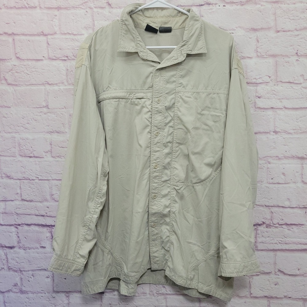 Mountain Hardwear Vented Hiking Shirt Mens XL Long Sleeve Utility Outdoor Tech